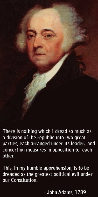 Adams quote about two-party system